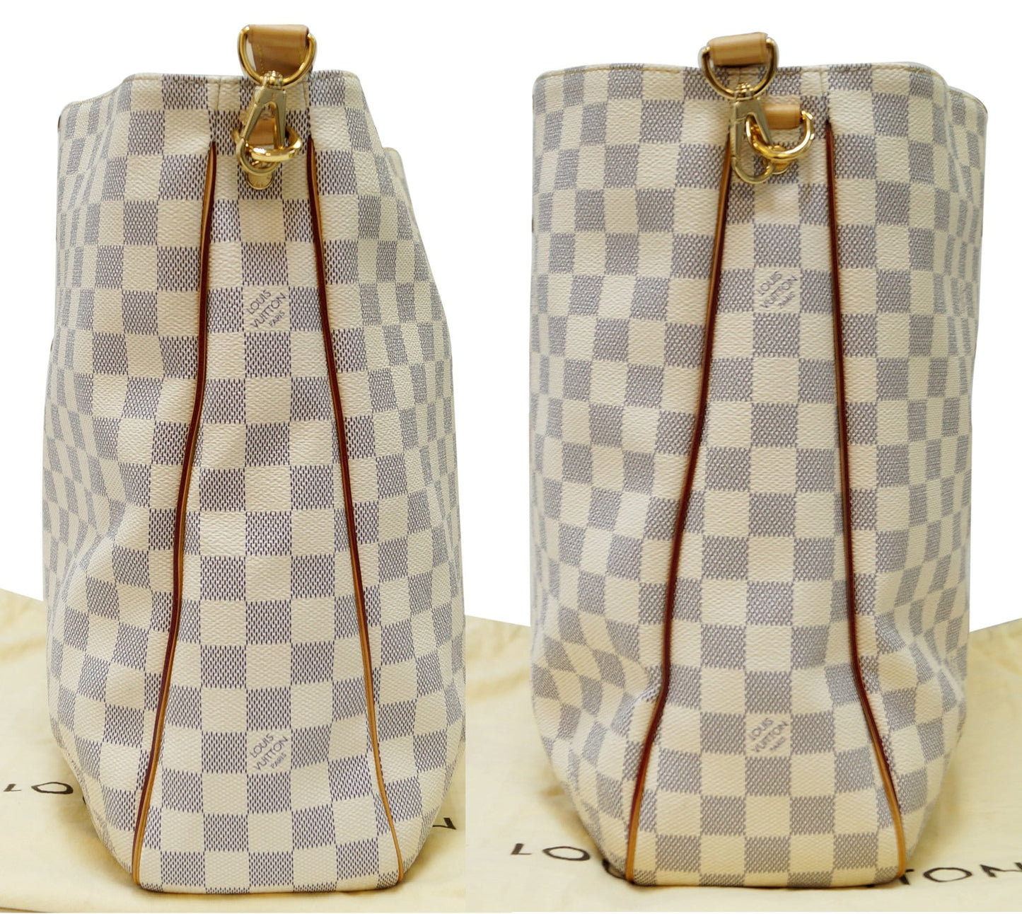 LOUIS VUITTON Damier Azur Soffi White Shoulder Handbag