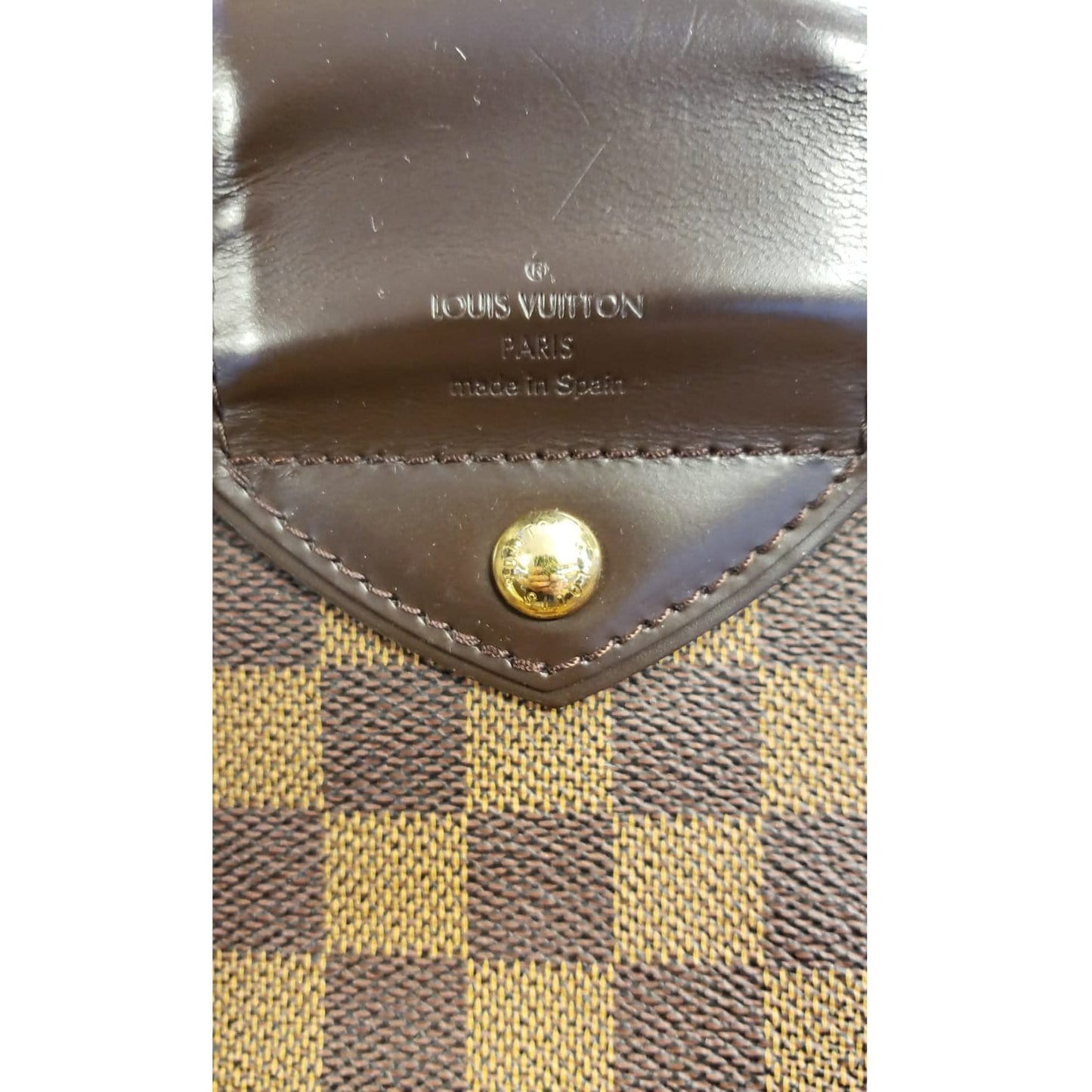 LOUIS VUITTON Sistina MM Damier Ebene Shoulder Bag Brown