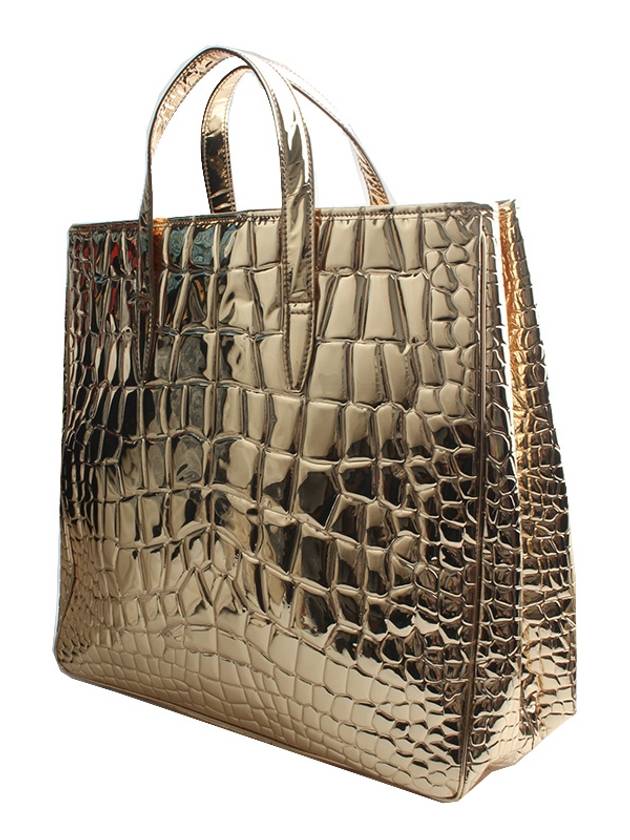 Luxury Saint Laurent Trending 2025 Gold mirror wani pattern big shopper bag