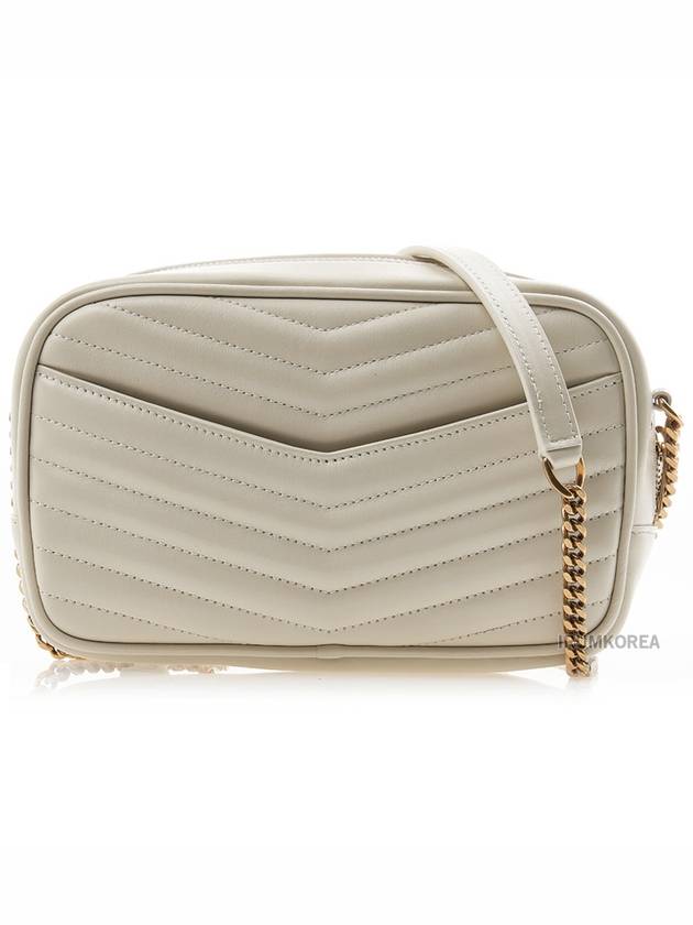 Luxury Saint Laurent Trending 2025 Lou Small Leather Cross Bag White