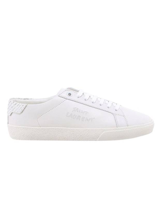 Luxury Saint Laurent Trending 2025 Women's Court Classic Python Low Top Sneakers White