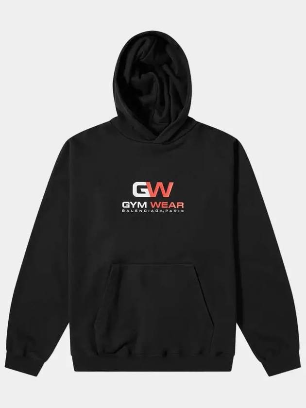 Luxury Balenciaga Trending 2025 Gymwear Logo Print Cotton Hoodie Black