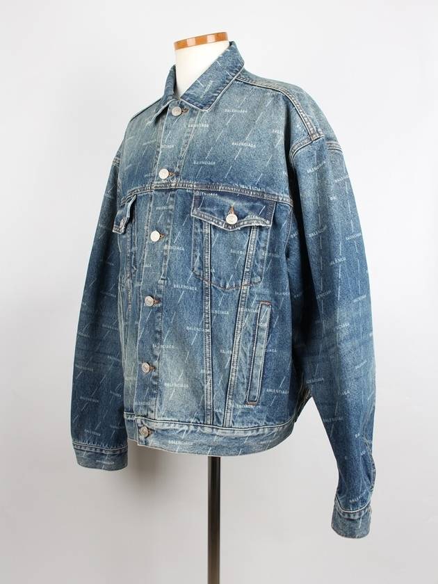 Luxury Balenciaga Trending 2025 Multi logo denim jacket 50