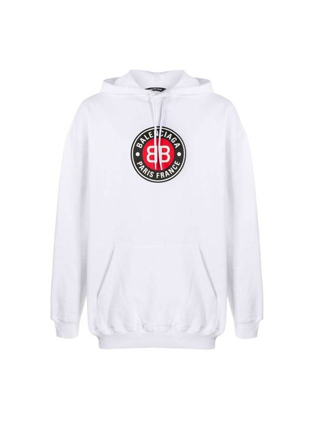 Luxury Balenciaga Trending 2025 Round Logo Print Hoodie White