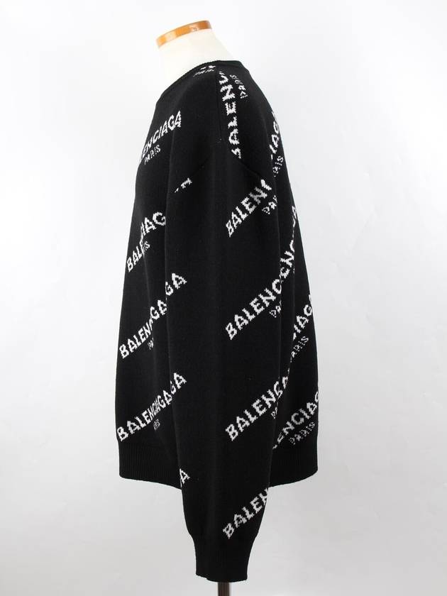 Luxury Balenciaga Trending 2025 Paris multi logo knit XL