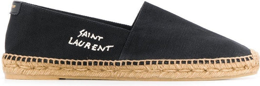 Luxury Saint Laurent Trending 2025 Men's Espadrilles In Canvas in Black | Size 42 | 6059511P210