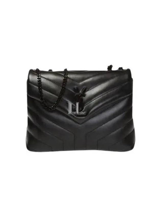 Luxury Saint Laurent Trending 2025 Monogram Loulou Matelasse Y Leather Small Shoulder Bag Black