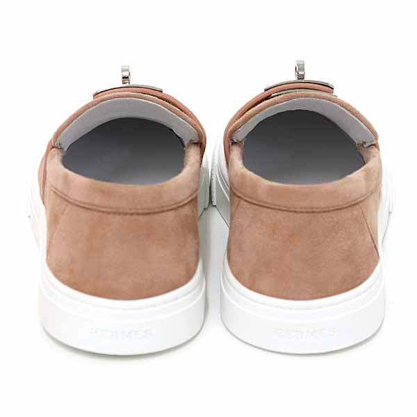 HERMES Slip-on H242191Z 59350 Leather, Metal light brown Sneaker Game Women No size listed