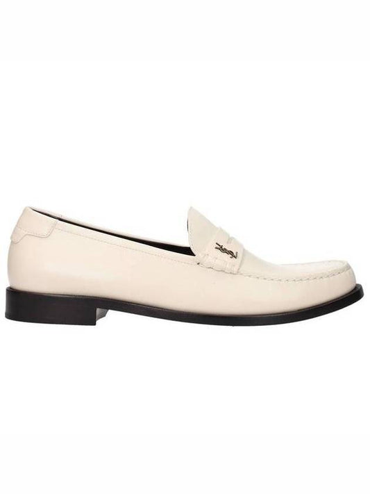 Luxury Saint Laurent Trending 2025 Men's Monogram Penny Smooth Leather Loafers White