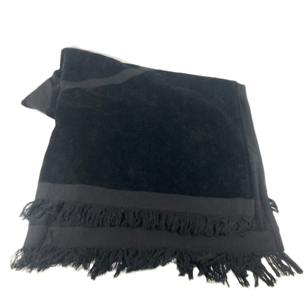 CHANEL towel cotton black Bath towel Interior Throw Blanket CC COCO Mark Women