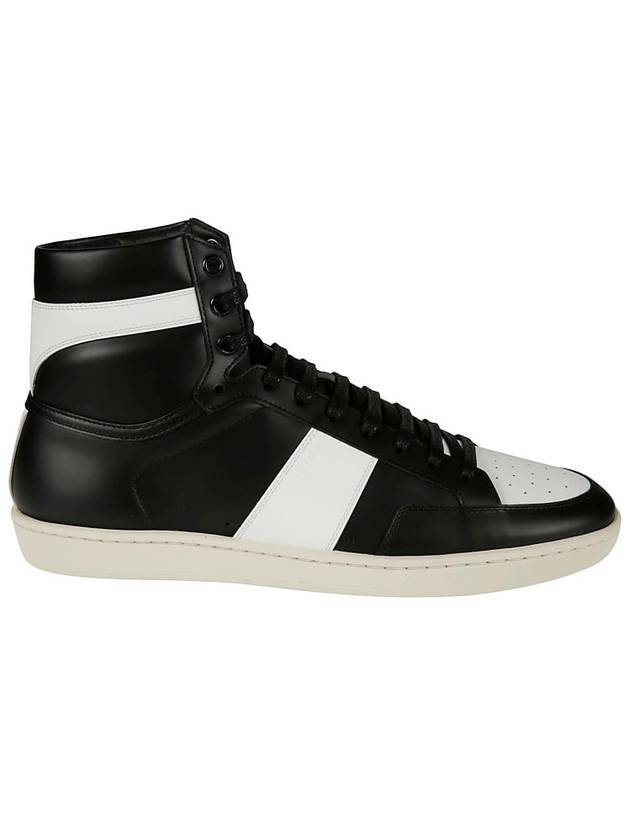 Luxury Saint Laurent Trending 2025 Line Leather High Top Sneakers Black