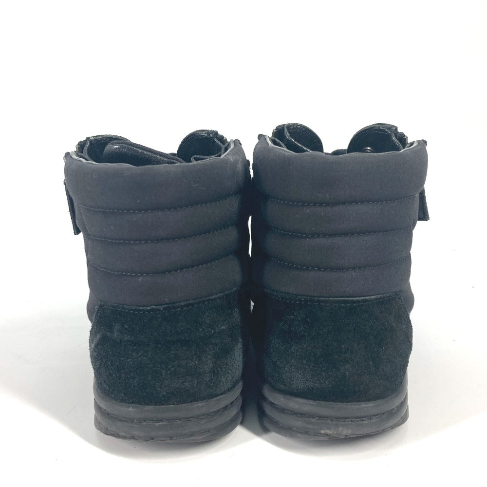 CHANEL sneakers G30617 Canvas, Suede black shoes shoes zipper CC COCO Mark Quilting Women 39