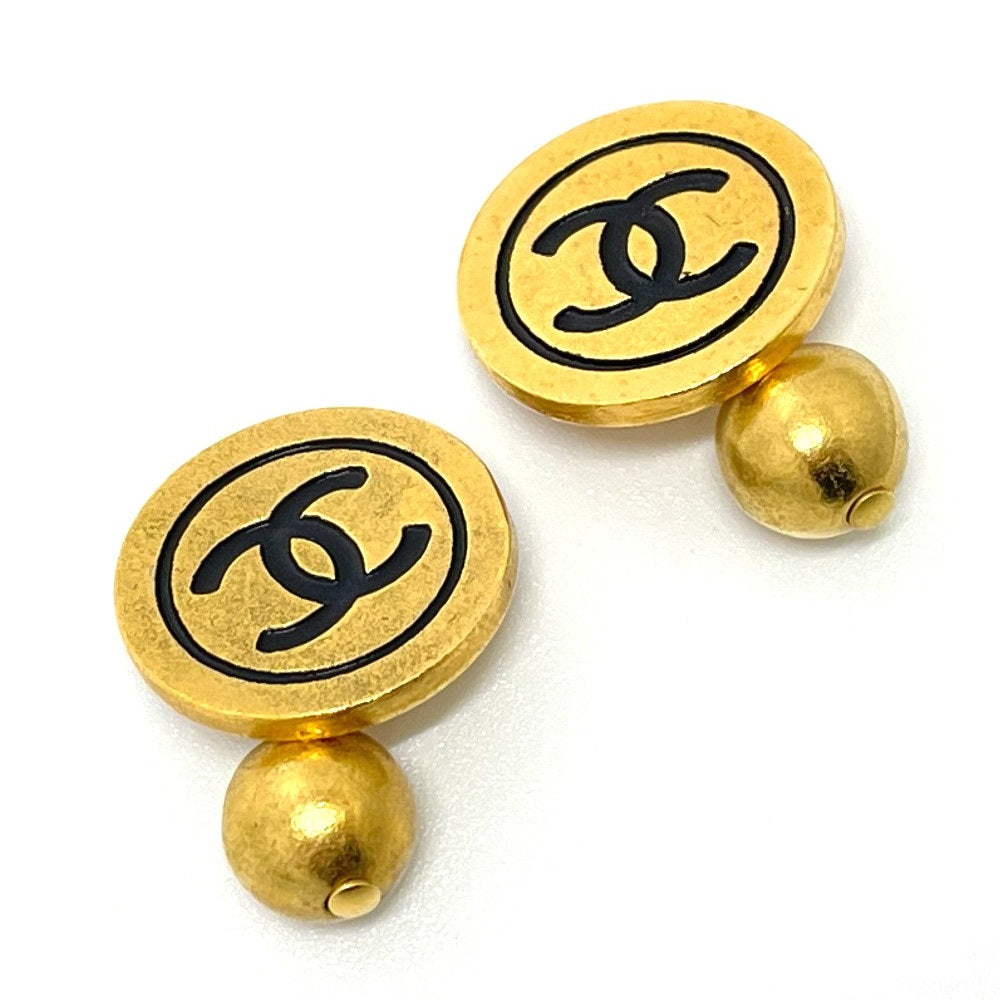CHANEL cuffs metal gold CCCOCO Mark 93A vintage Women