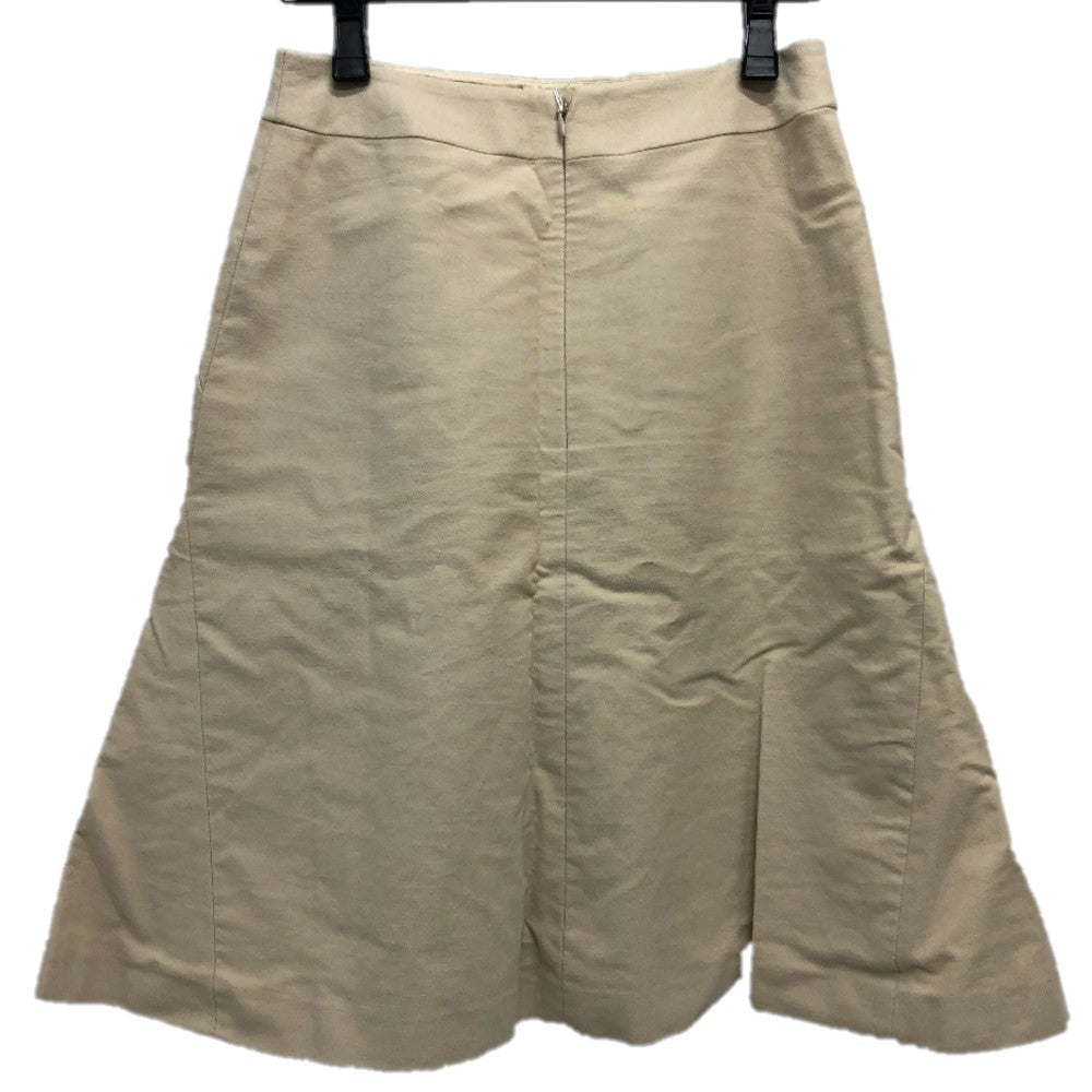 CHANEL skirt AH951 cotton beige Square logo pocket 01A Women 36