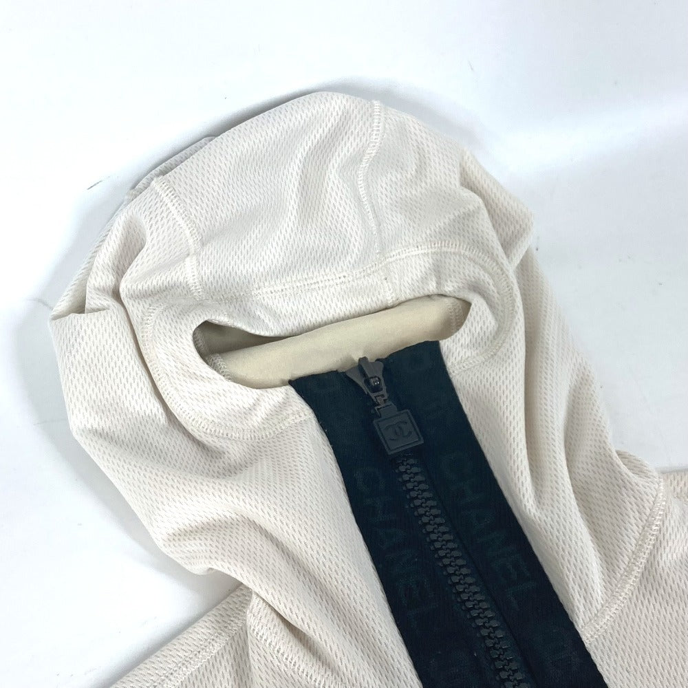 CHANEL Hoodie P23616 polyamide white 04P Sports CC COCO Mark Women 38