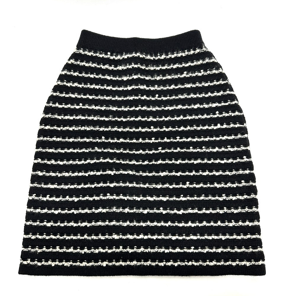 CHANEL skirt P39936 Wool / cashmere black border Women 36