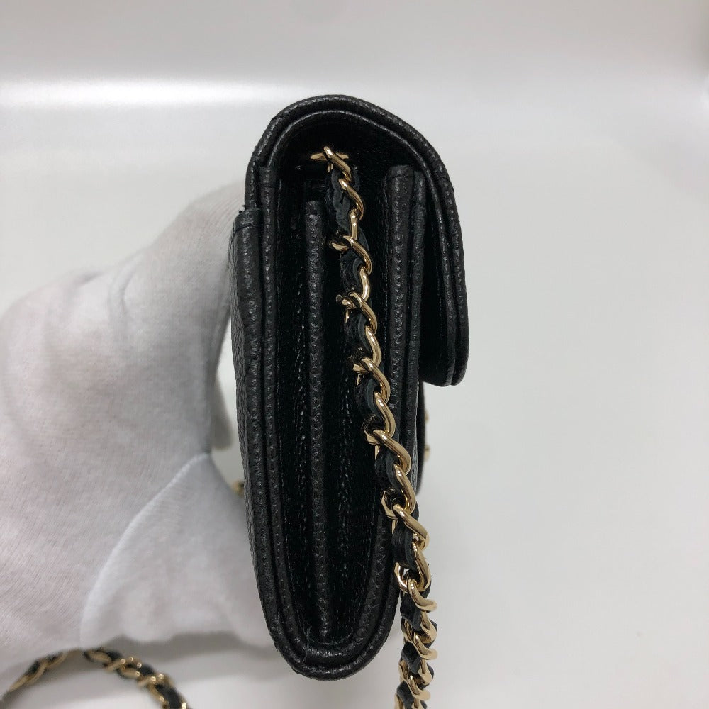 CHANEL Shoulder Bag AP0238 Caviar skin black COCO Mark Matrasse Women