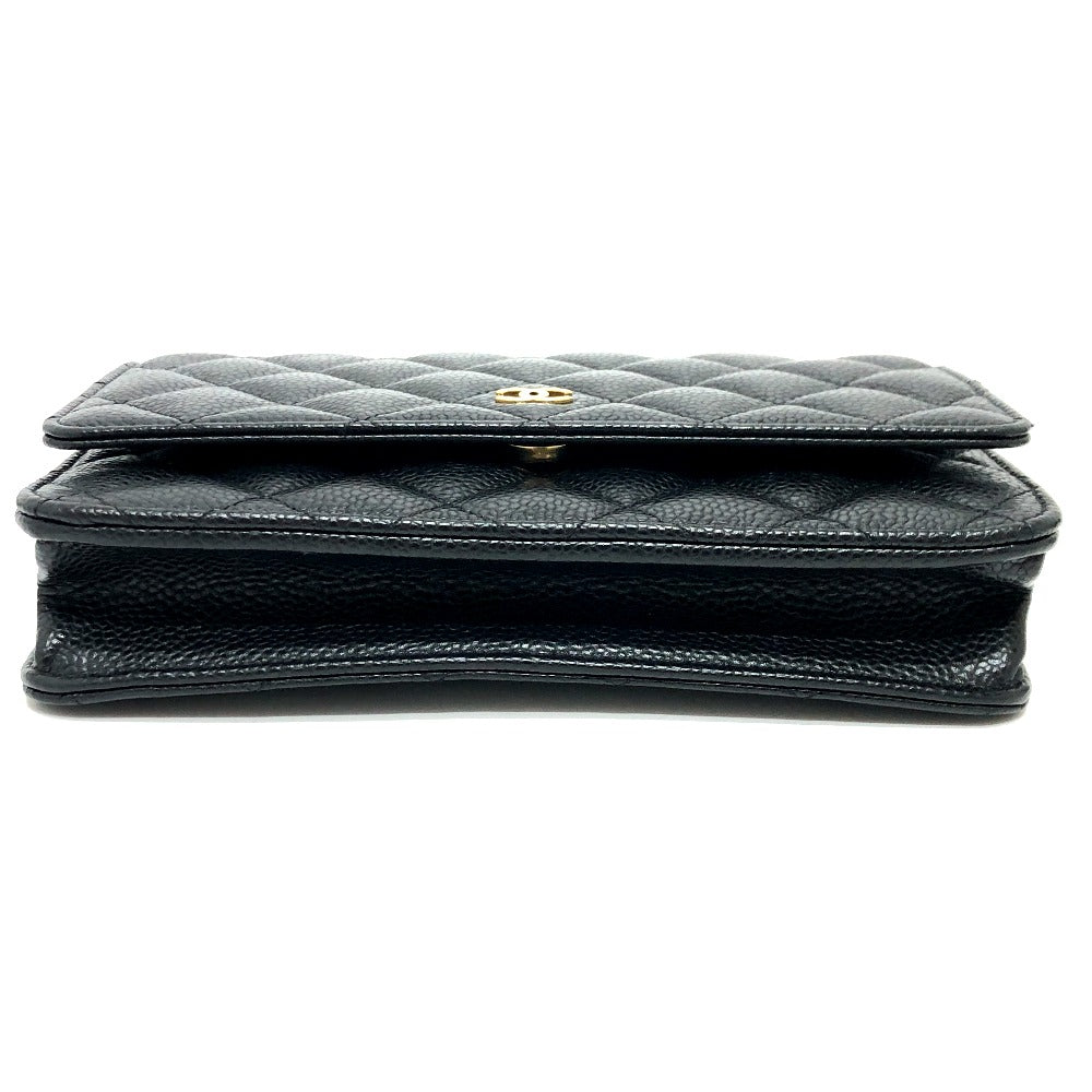 CHANEL Shoulder Bag AP0250 Caviar skin black COCO Mark Classic Long Wallet Purse Matrasse Chain wallet Women