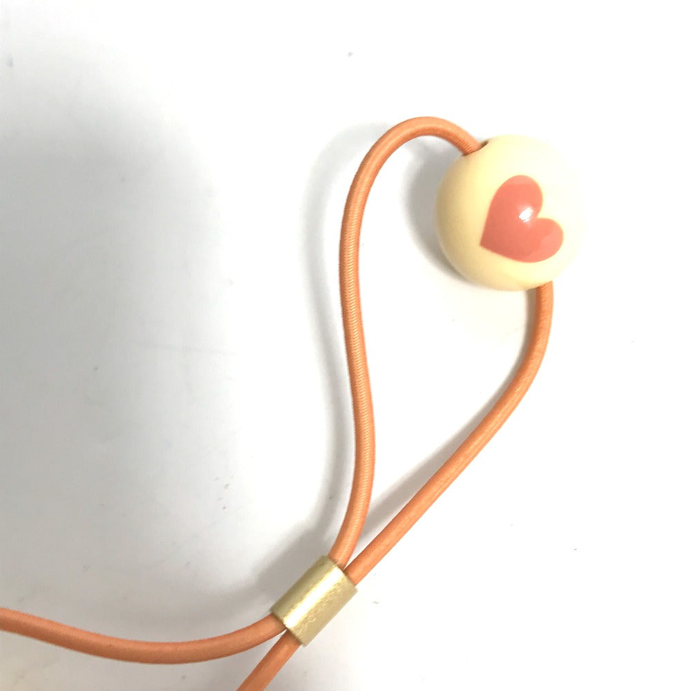 CHANEL Hair rubber plastic pink 02P heart Women