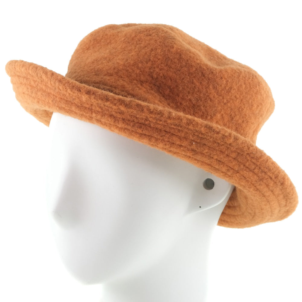HERMES hat Wool, Nylon Orange Women 57