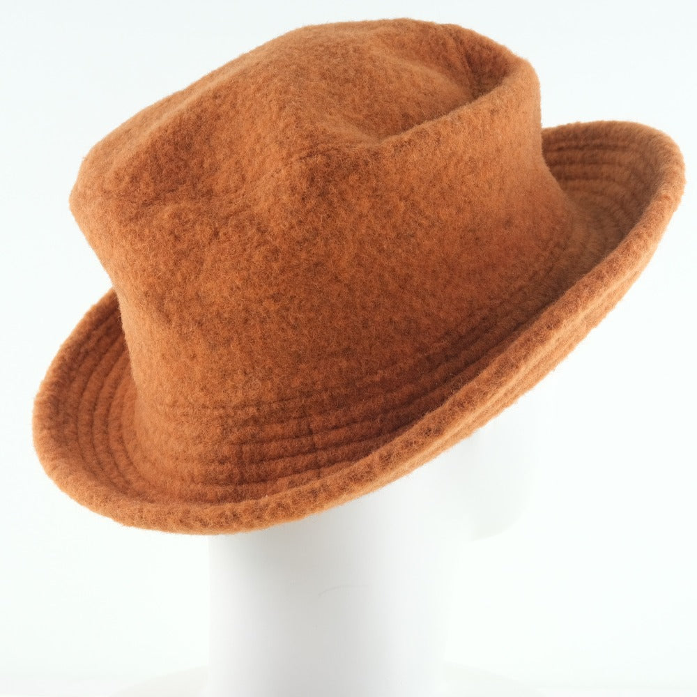 HERMES hat Wool, Nylon Orange Women 57