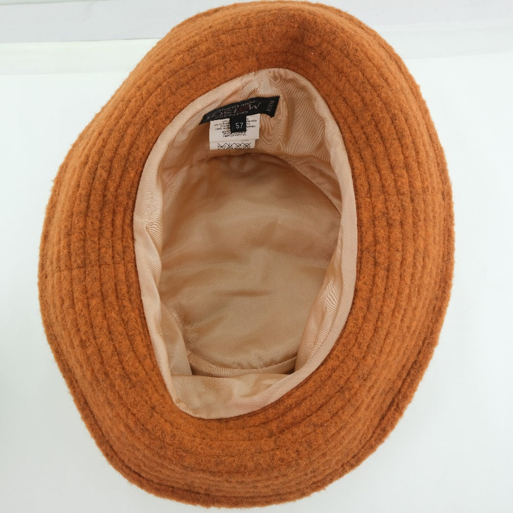 HERMES hat Wool, Nylon Orange Women 57