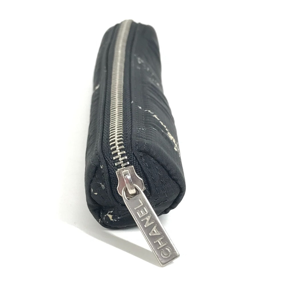 CHANEL pencil case Nylon black Old travel line Women