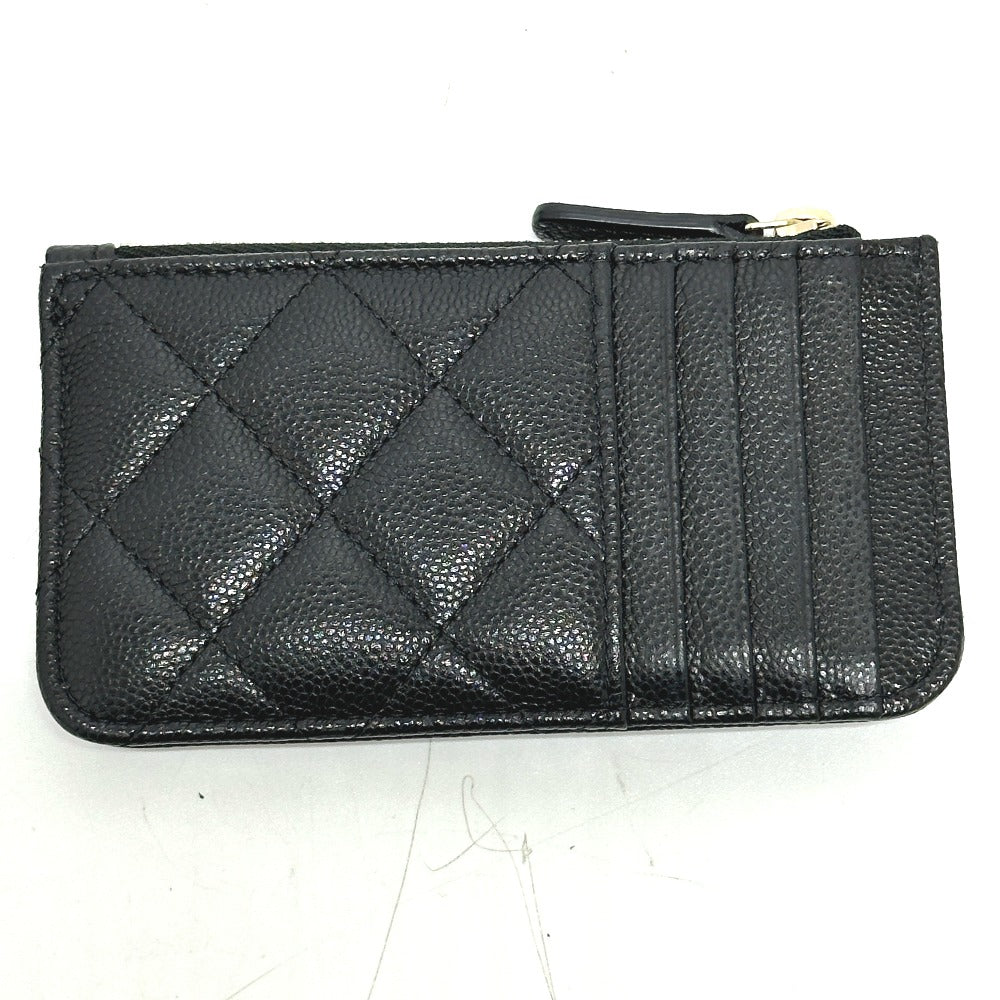 CHANEL Coin case AP2570 Caviar skin black Fragment case COCO Mark Matelasse Classic Women