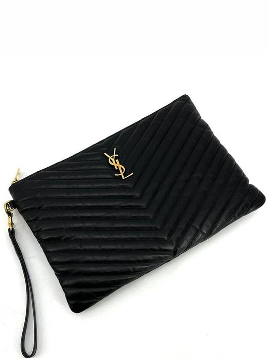 Luxury Saint Laurent Trending 2025 Monogram silver clutch new medium 559193