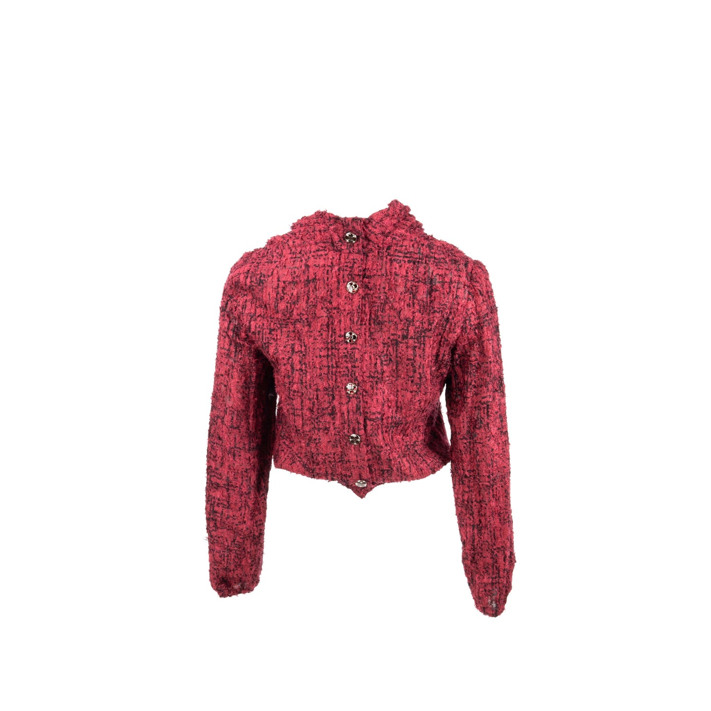 Chanel Size 34 22A Blouse Silk Burgundy/Black
