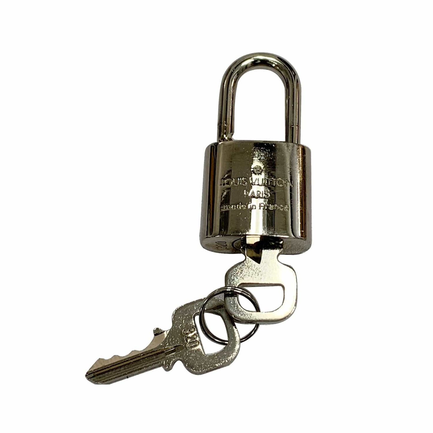 LOUIS VUITTON Padlock and 2 Keys Silver Bag Charm Number 320