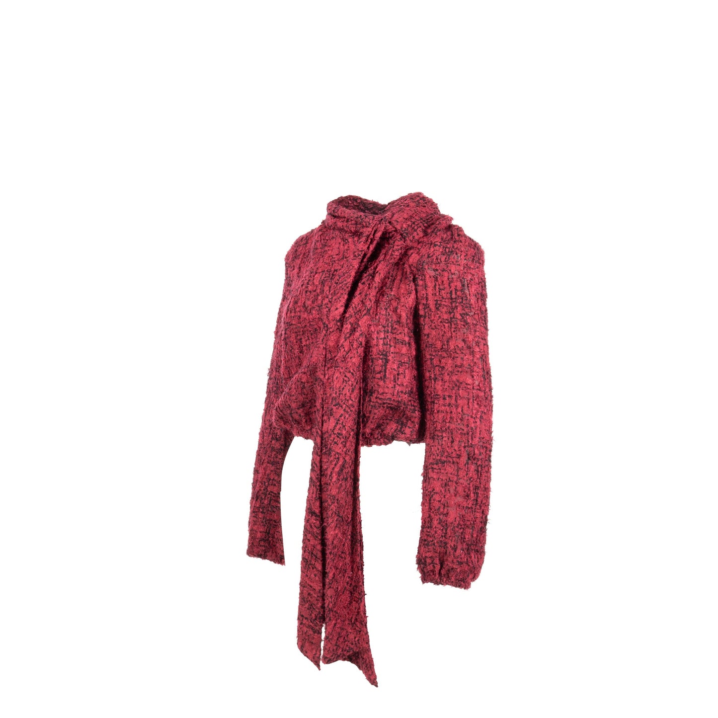 Chanel Size 34 22A Blouse Silk Burgundy/Black