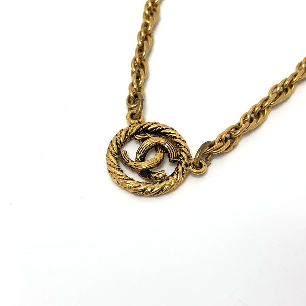 CHANEL Necklace metal gold COCO Mark