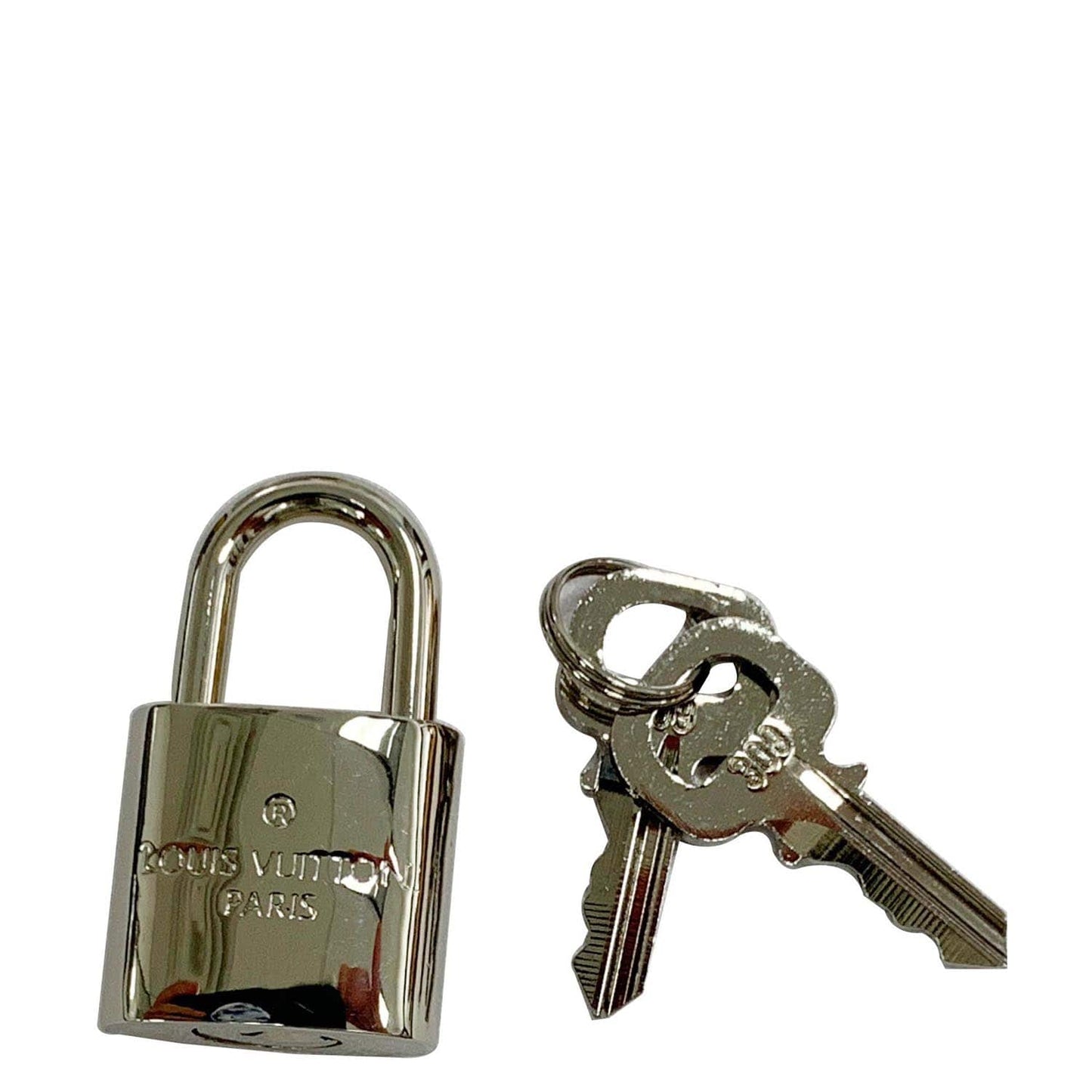 LOUIS VUITTON Padlock and 2 Keys Silver Bag Charm Number 309/310