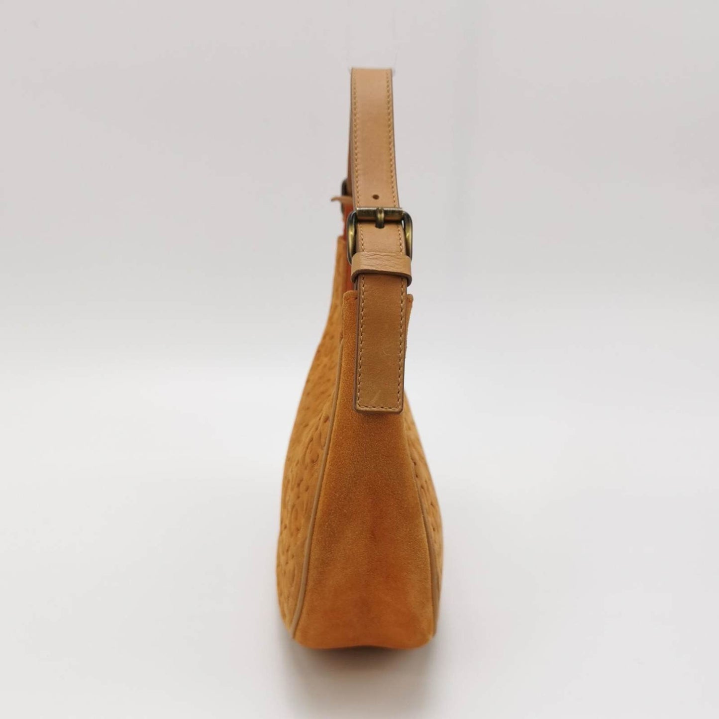 Celine Ava Hobo Pumpkin Caramel Brown Suede Leather Vintage Shoulder Bag