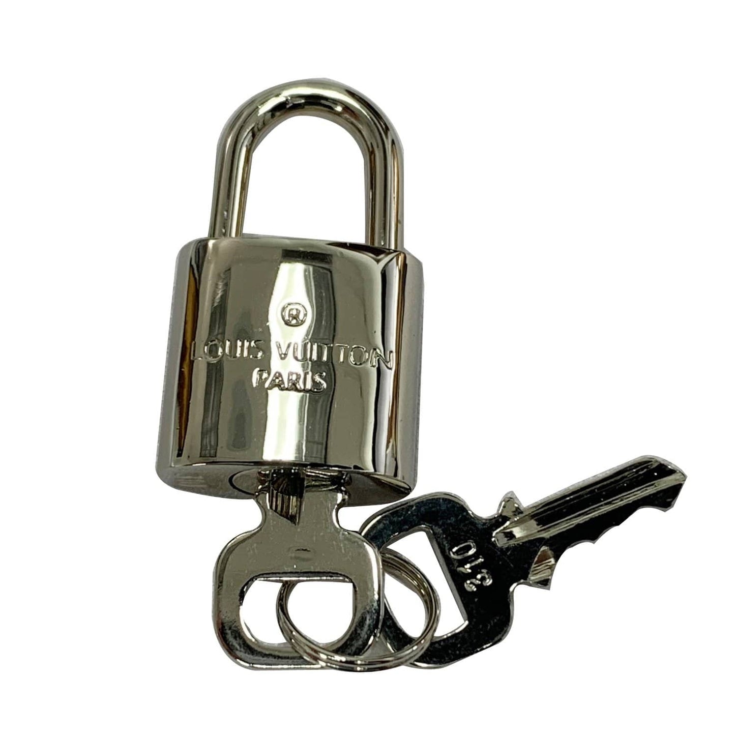 LOUIS VUITTON Padlock and 2 Keys Silver Bag Charm Number 310