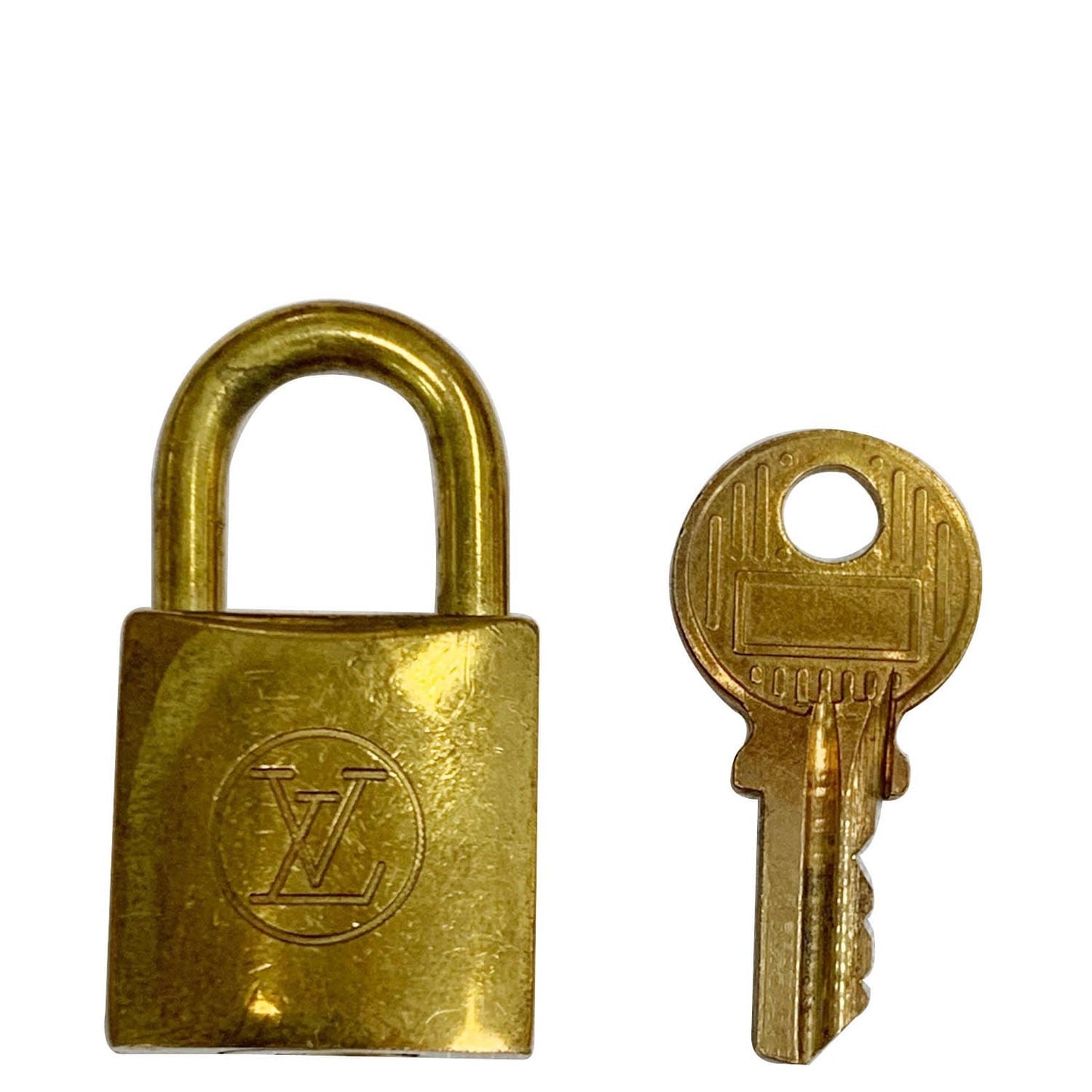 LOUIS VUITTON Padlock and 1 Key Gold Bag Charm Number 215
