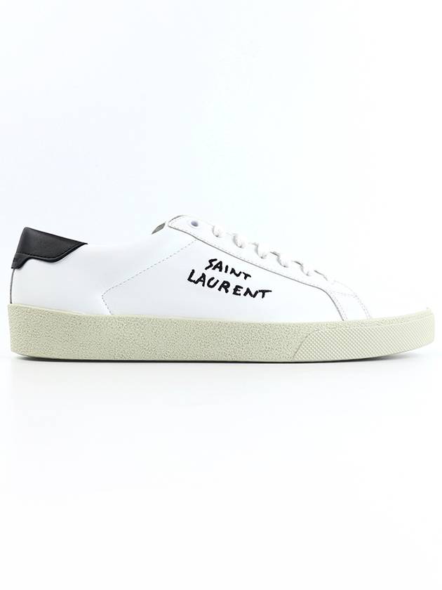 Luxury Saint Laurent Trending 2025 Court Classic SL06 Black Tab Low Top Sneakers White