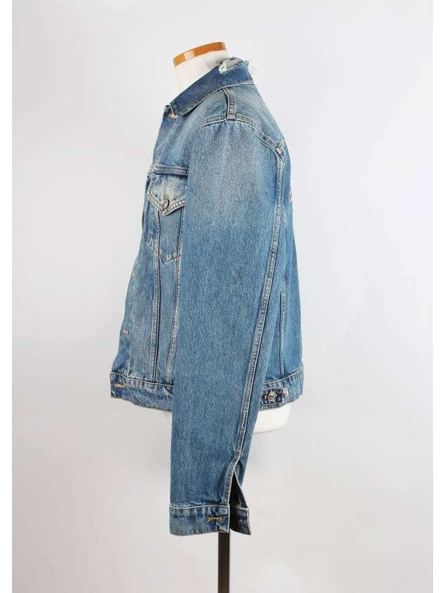 Luxury Balenciaga Trending 2025 Wave logo denim jacket 46