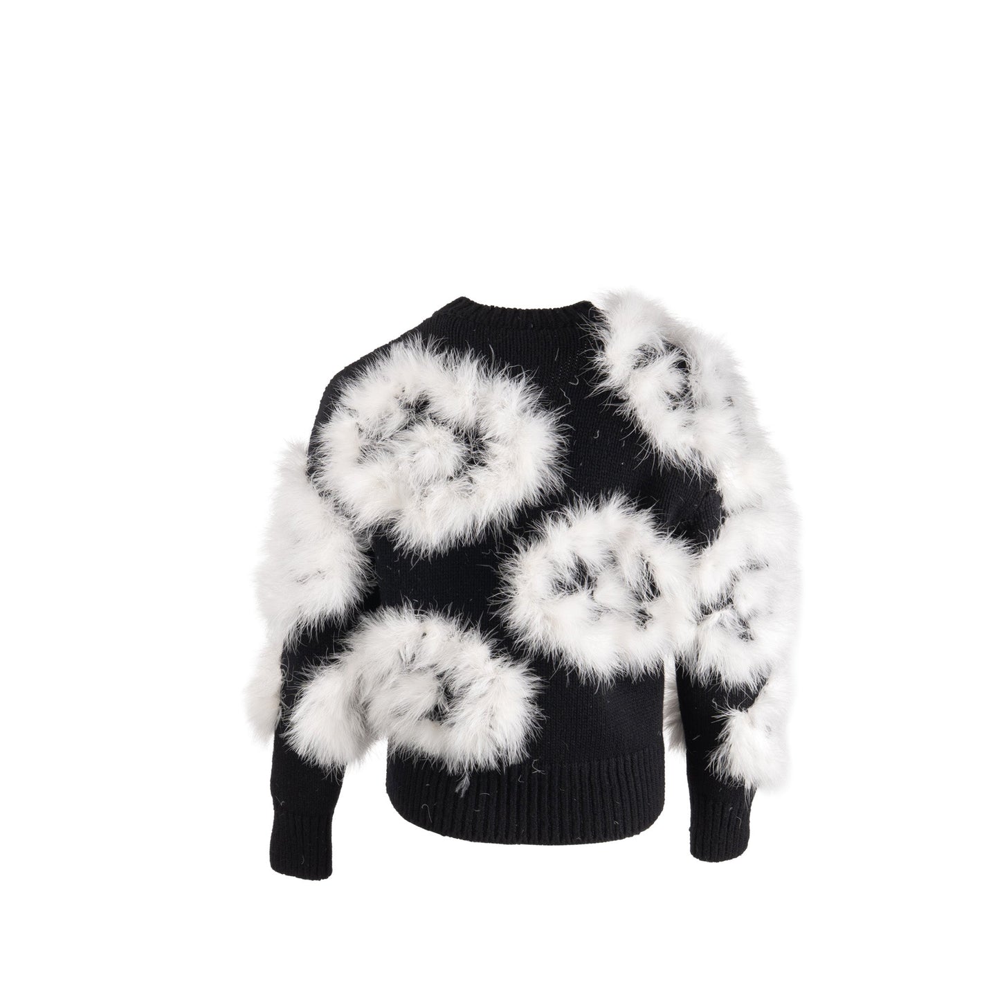 Chanel Size 36 23K pullover cashmere black / white