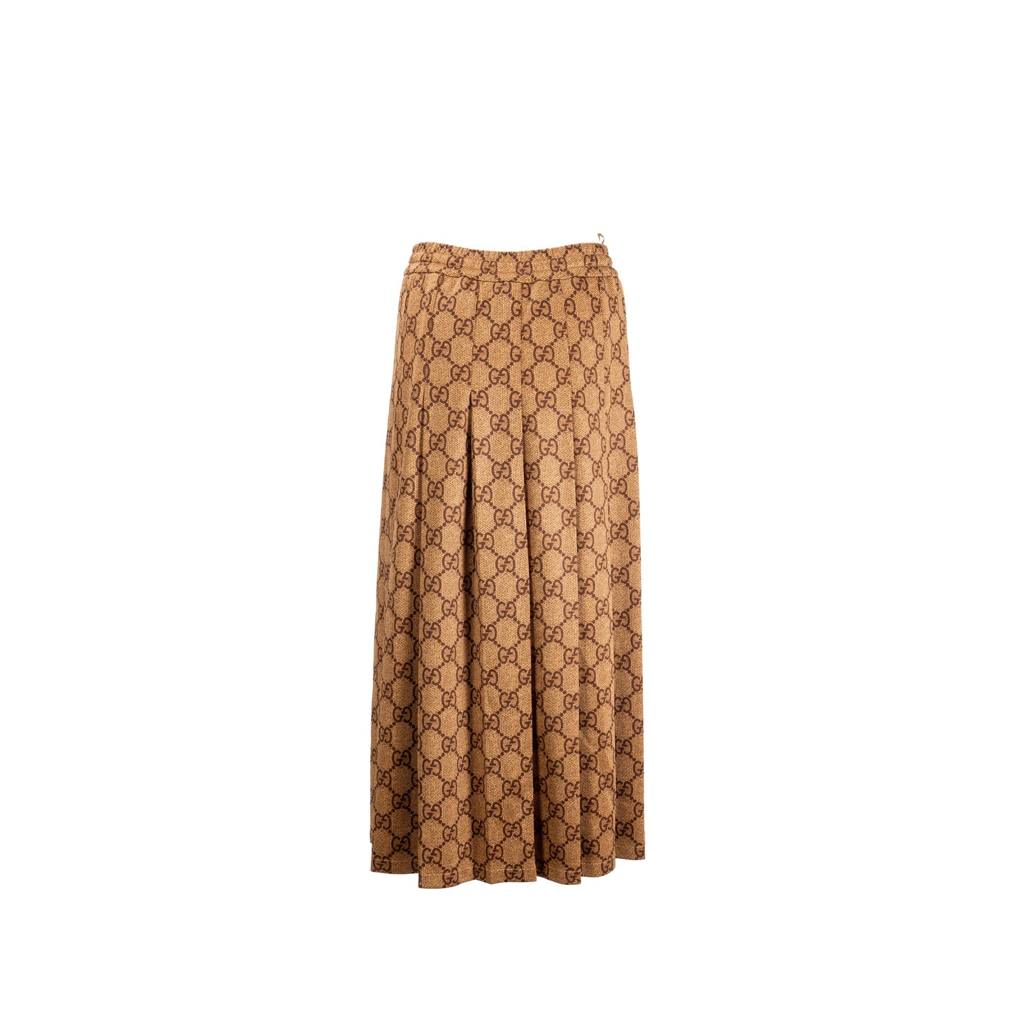Gucci Size logo print skirts Polyester/Cotton Brown