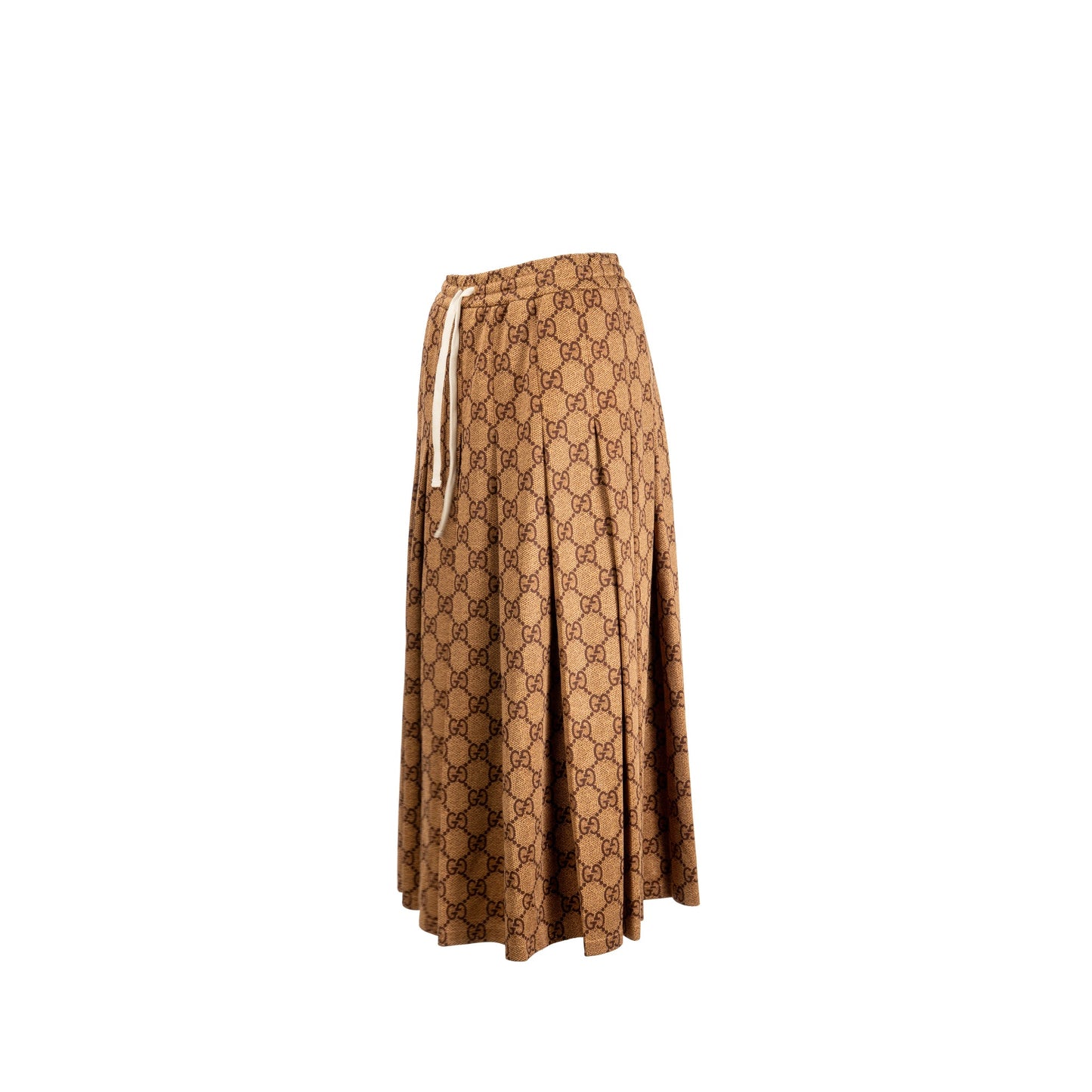 Gucci Size logo print skirts Polyester/Cotton Brown