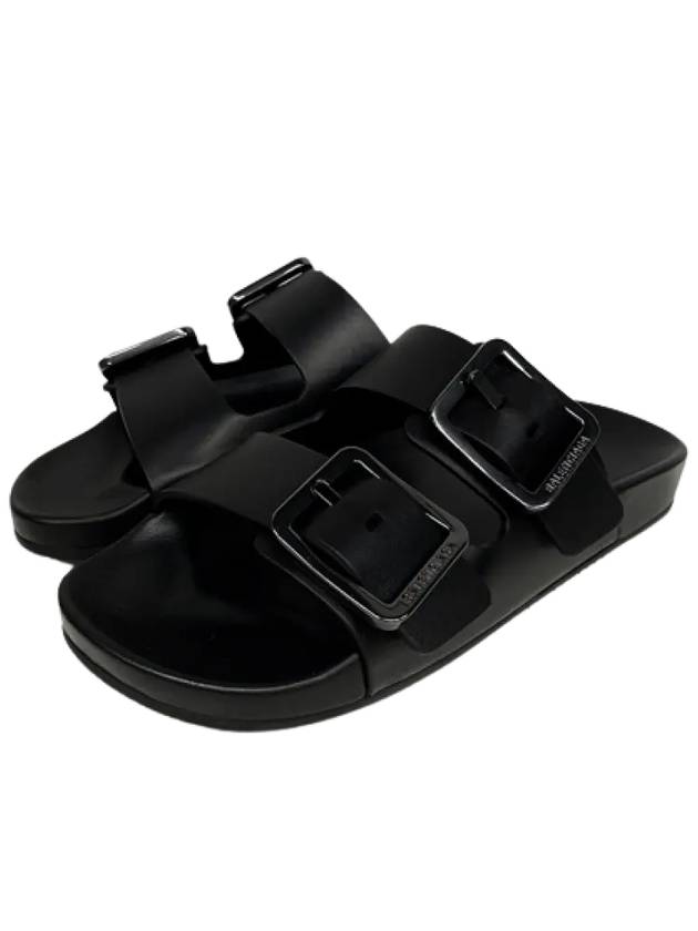 Luxury Balenciaga Trending 2025 Mallorca Strap Slippers Black