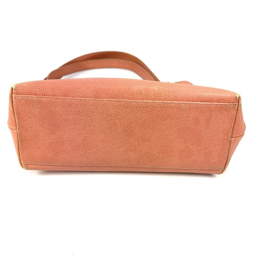 CHANEL Shoulder Bag Caviar skin pink vintage CC COCO Mark WChain logo Women