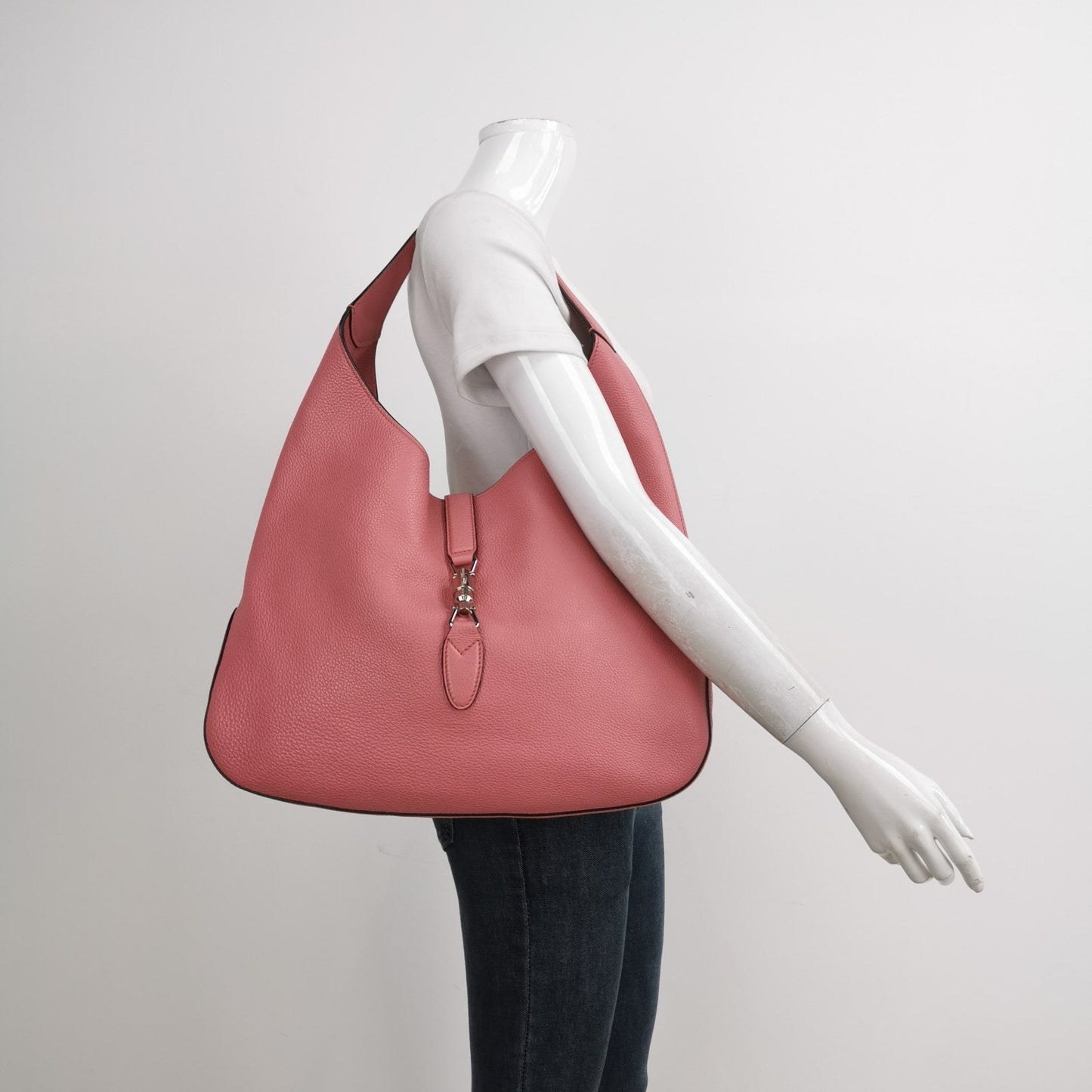 Gucci Jackie 1961 Soft Rose Pink Leather Bag Medium