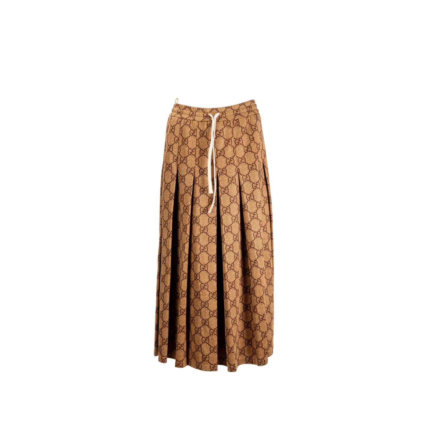 Gucci Size logo print skirts Polyester/Cotton Brown
