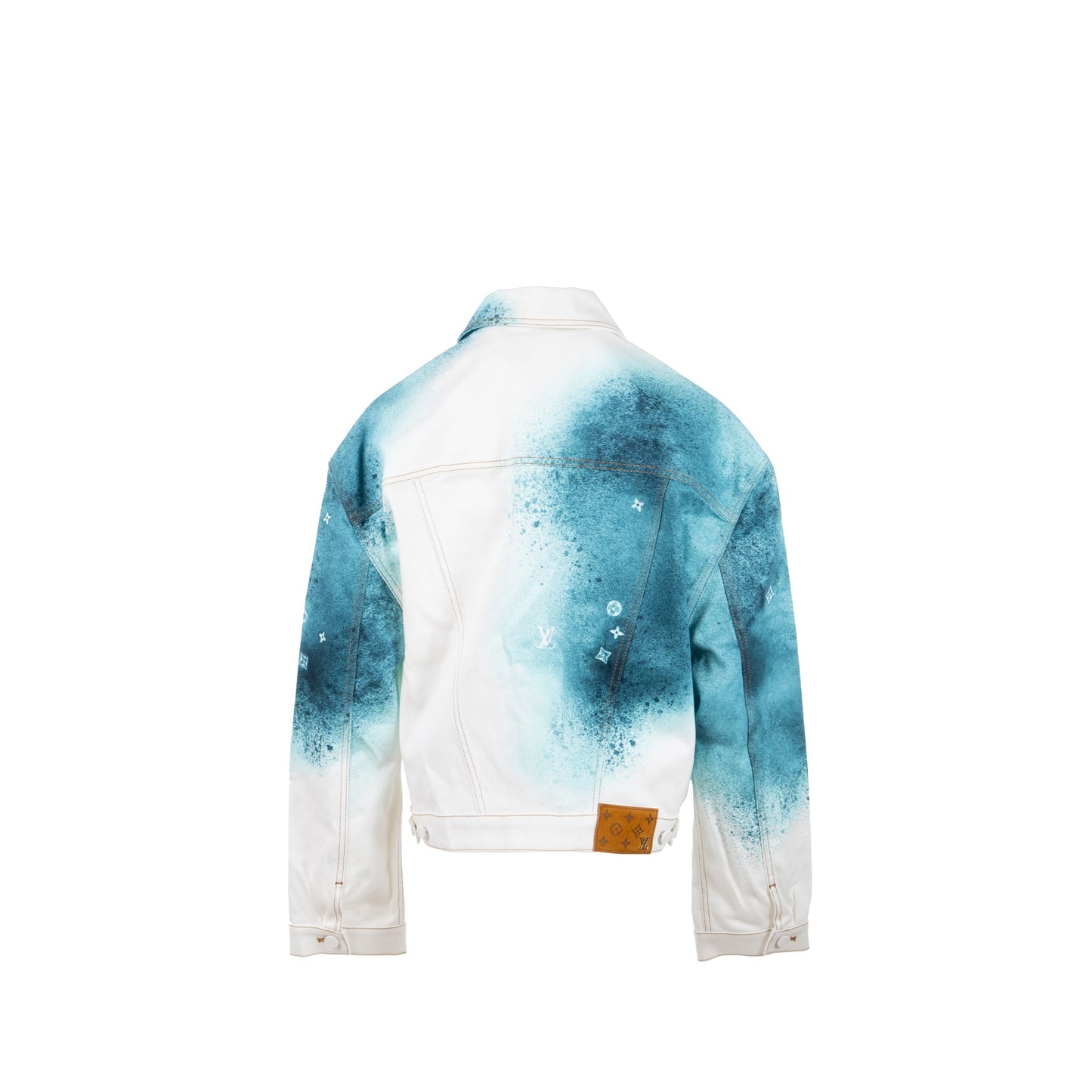 Louis Vuitton Size 48 Spray Denim Jacket Cotton Multicolour