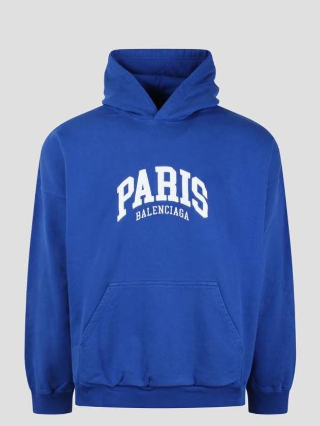 Luxury Balenciaga Trending 2025 Cities Paris Oversized Hoodie Blue