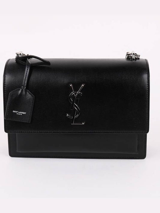 Luxury Saint Laurent Trending 2025 Sunset YSL medium chain shoulder bag 442906
