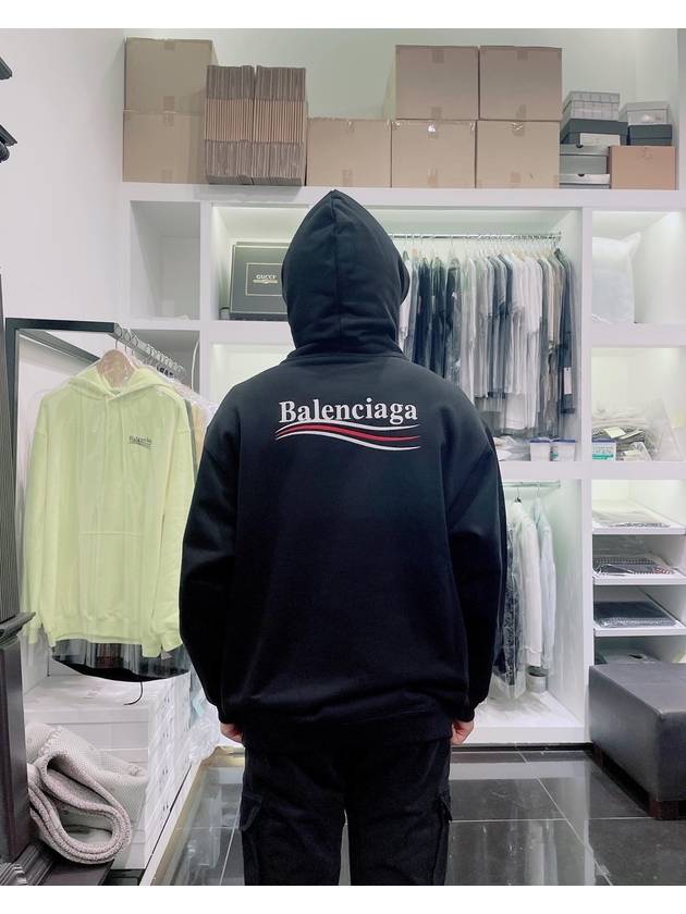 Luxury Balenciaga Trending 2025 Political Campaign Oversized Fit Hoodie Black